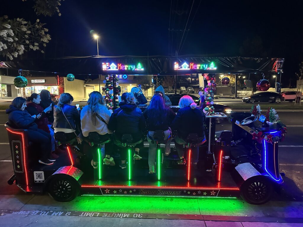 bar on wheel party bus